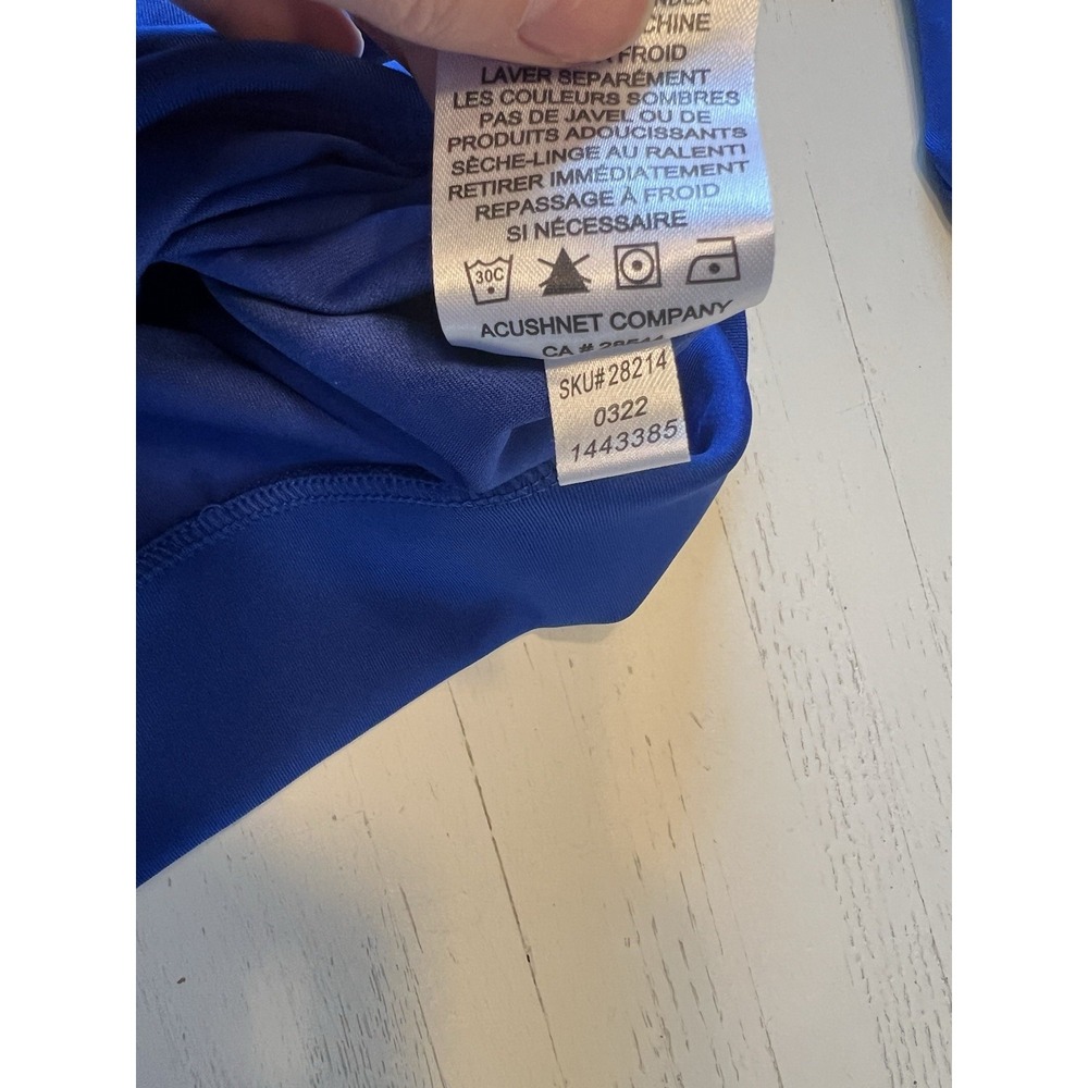 FootJoy Mens Quarter Zip Golf Pullover Royal Blue Performance Size M - Picture 4 of 5